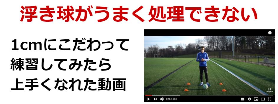 サッカー浮き球処理を表す画像